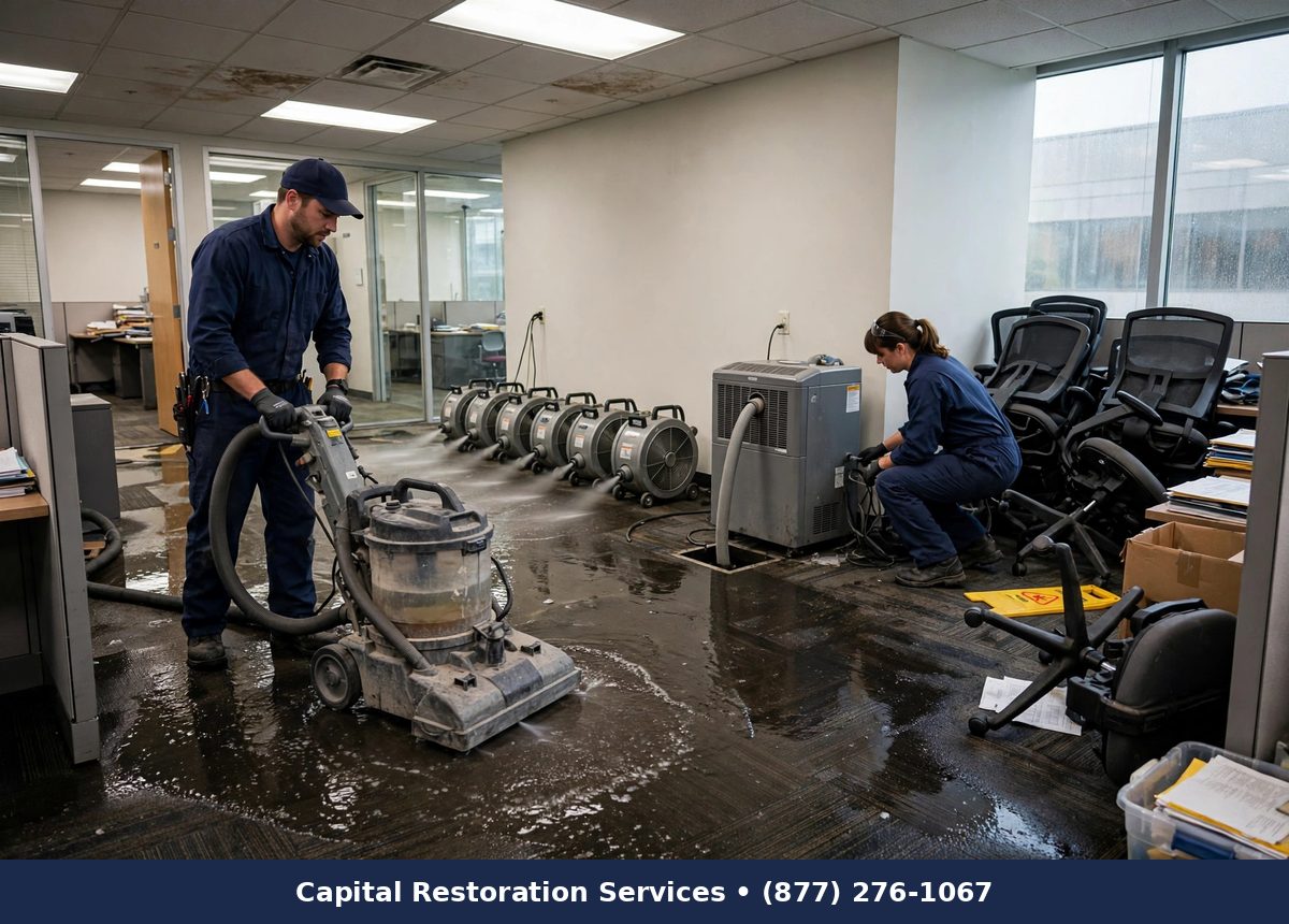 Commercial Water Damage Restoration — water damage restoration by Capital Restoration Services