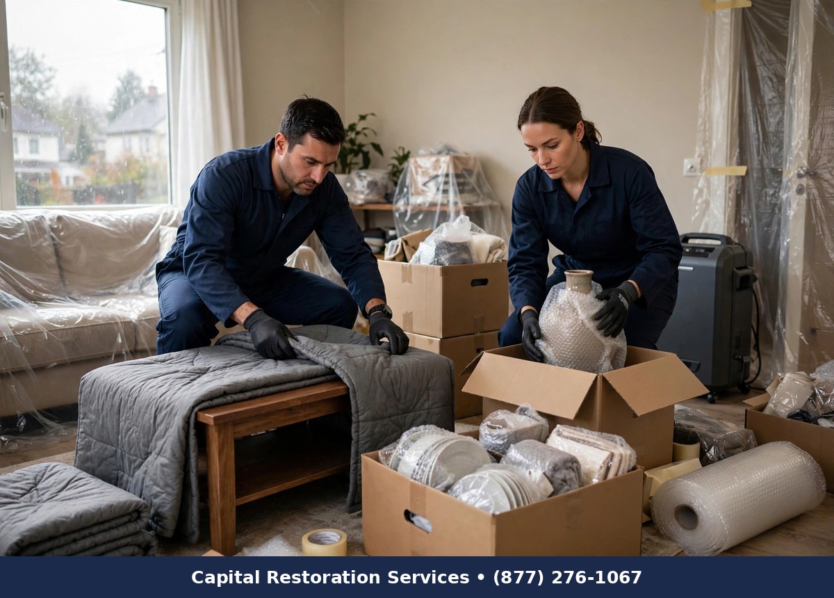 Content Pack-Out and Storage — water damage restoration by Capital Restoration Services