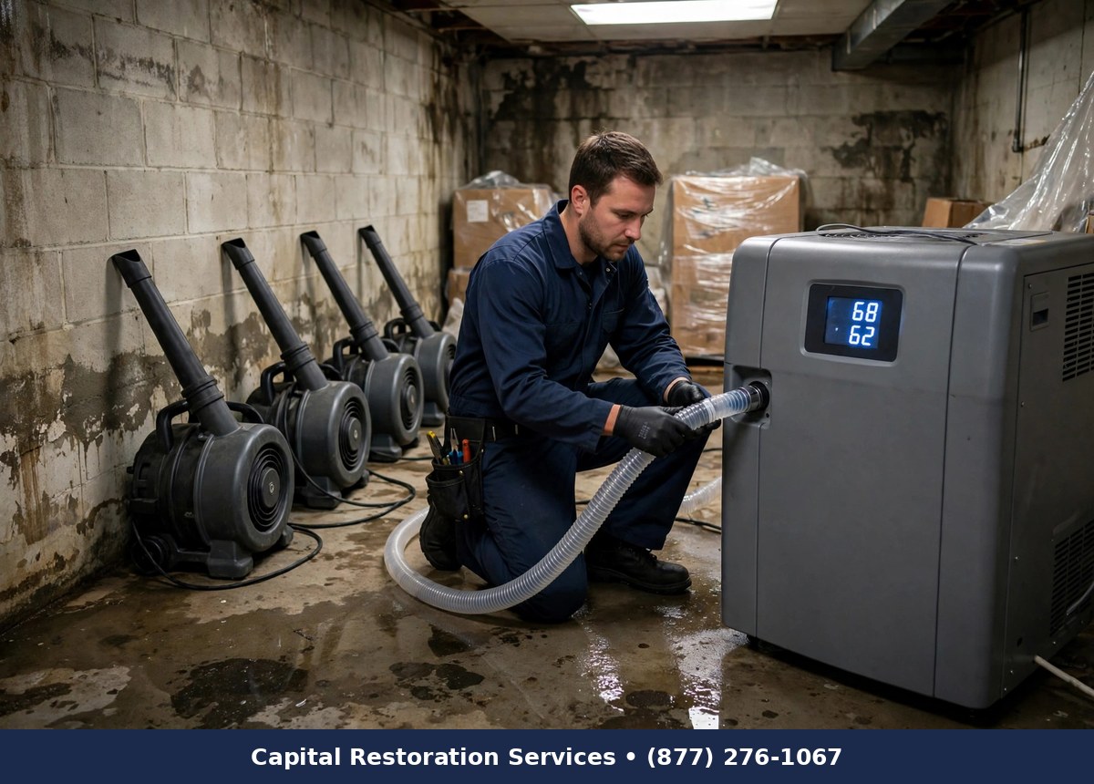 Dehumidification Services — water damage restoration by Capital Restoration Services