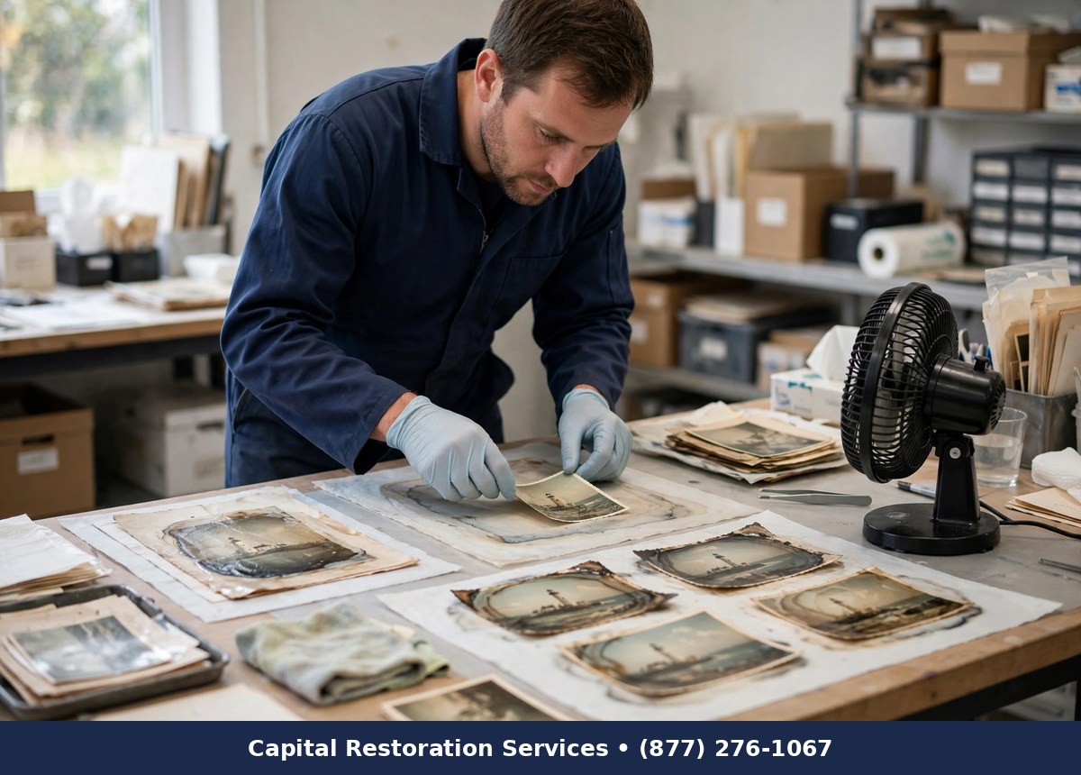 Document and Photo Drying — water damage restoration by Capital Restoration Services