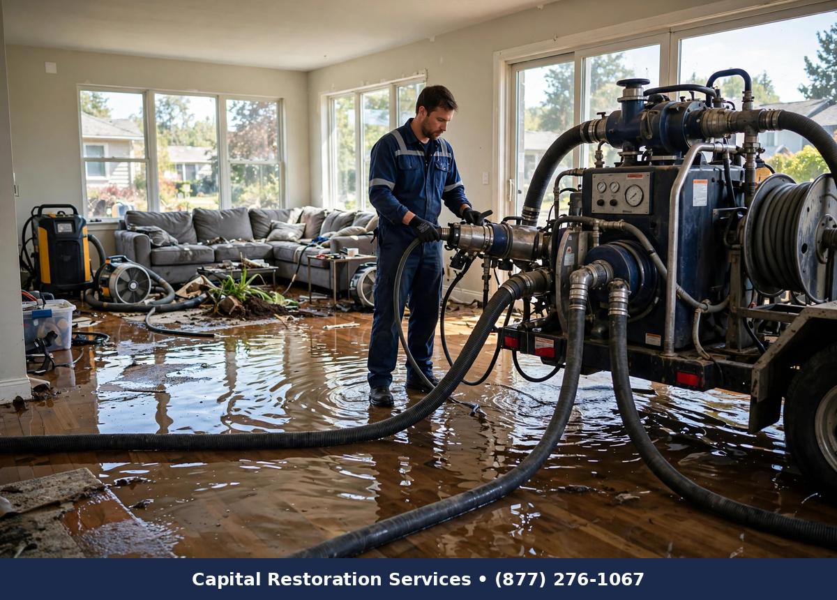 Emergency Water Removal — water damage restoration by Capital Restoration Services