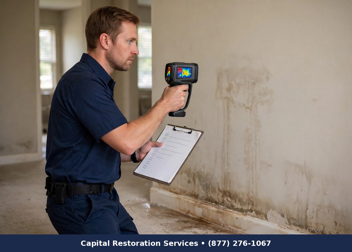 Water Damage Assessment and Inspection — water damage restoration by Capital Restoration Services